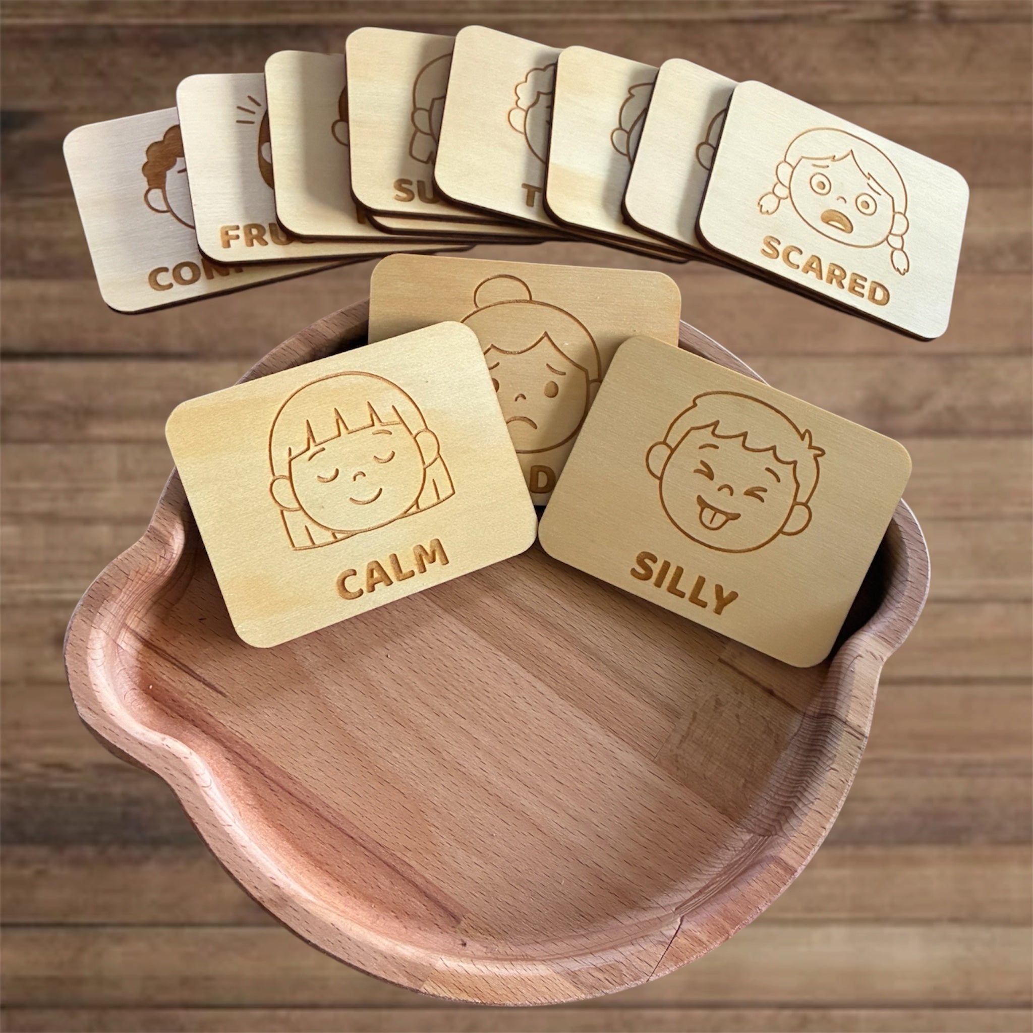 Wooden Emotions Cards